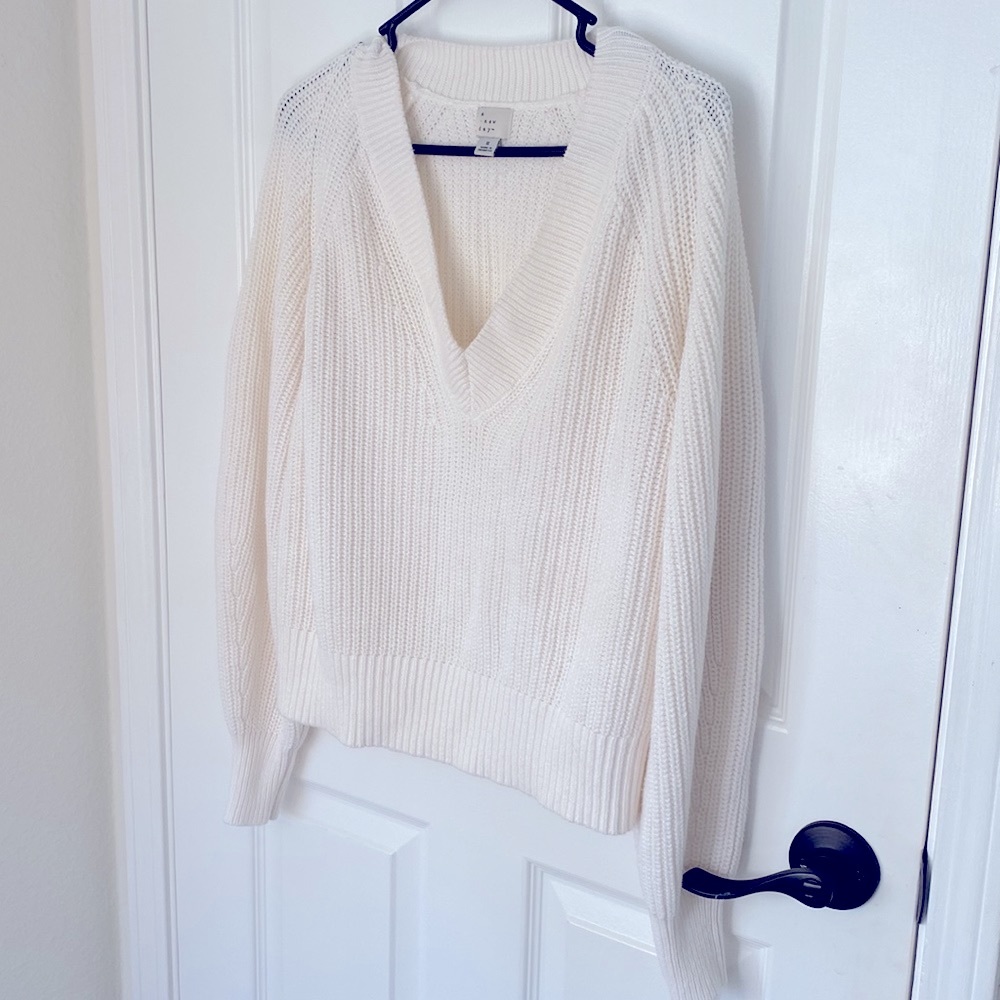 A New Day White Small Sweater